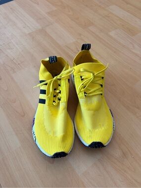 adidas Yellow Knit Athletic Sneaker Interior